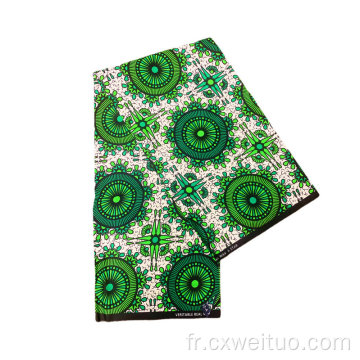 Tissus imprimés de batik en cire 100% polyester
